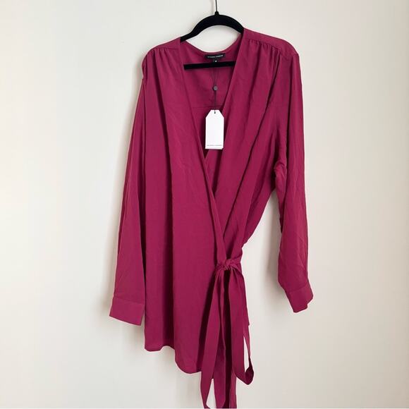 Universal Standard NWT Rivers True Wrap Top V-Neck Long Sleeve Blouse Workwear - Picture 3 of 7